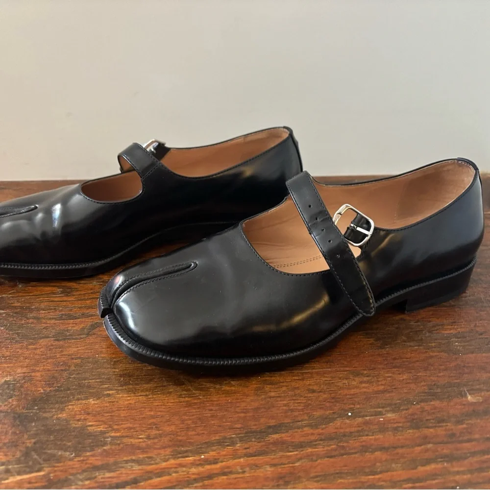 Maison Martin Margiela Black Mary Jane Tabi Shoes - Picture 2 of 6